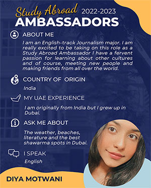 Study Abroad Ambassador - Diya