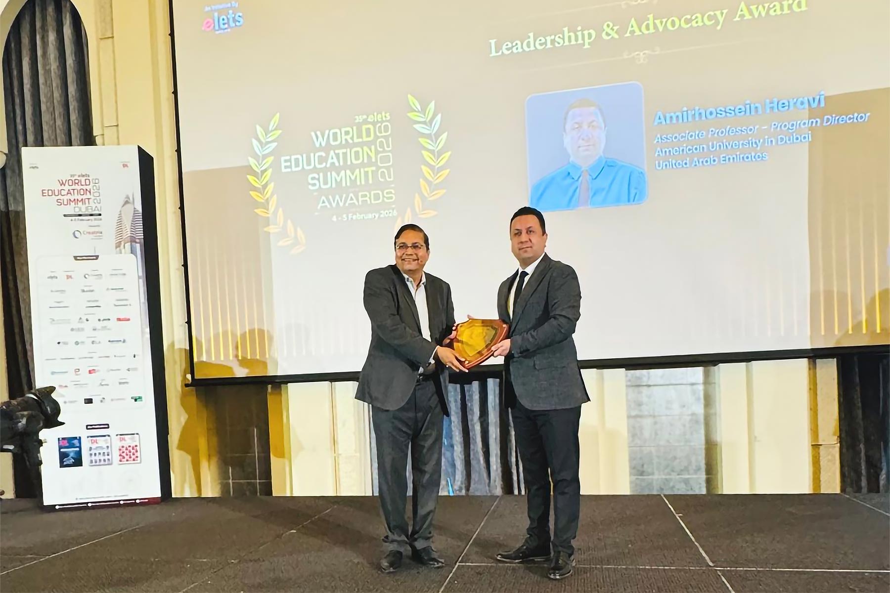AUD faculty member honored at Global Education Summit