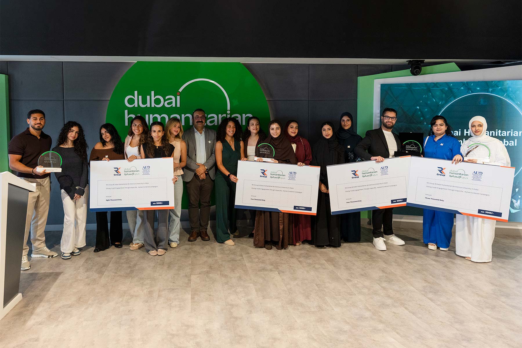 AUD students awarded for humanitarian campaign innovation in Dubai Humanitarian collaboration