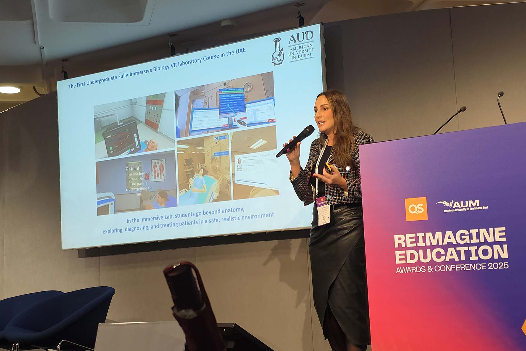 AUD Biology Virtual Laboratory showcased at QS Reimagine Education Awards & Conference 2025